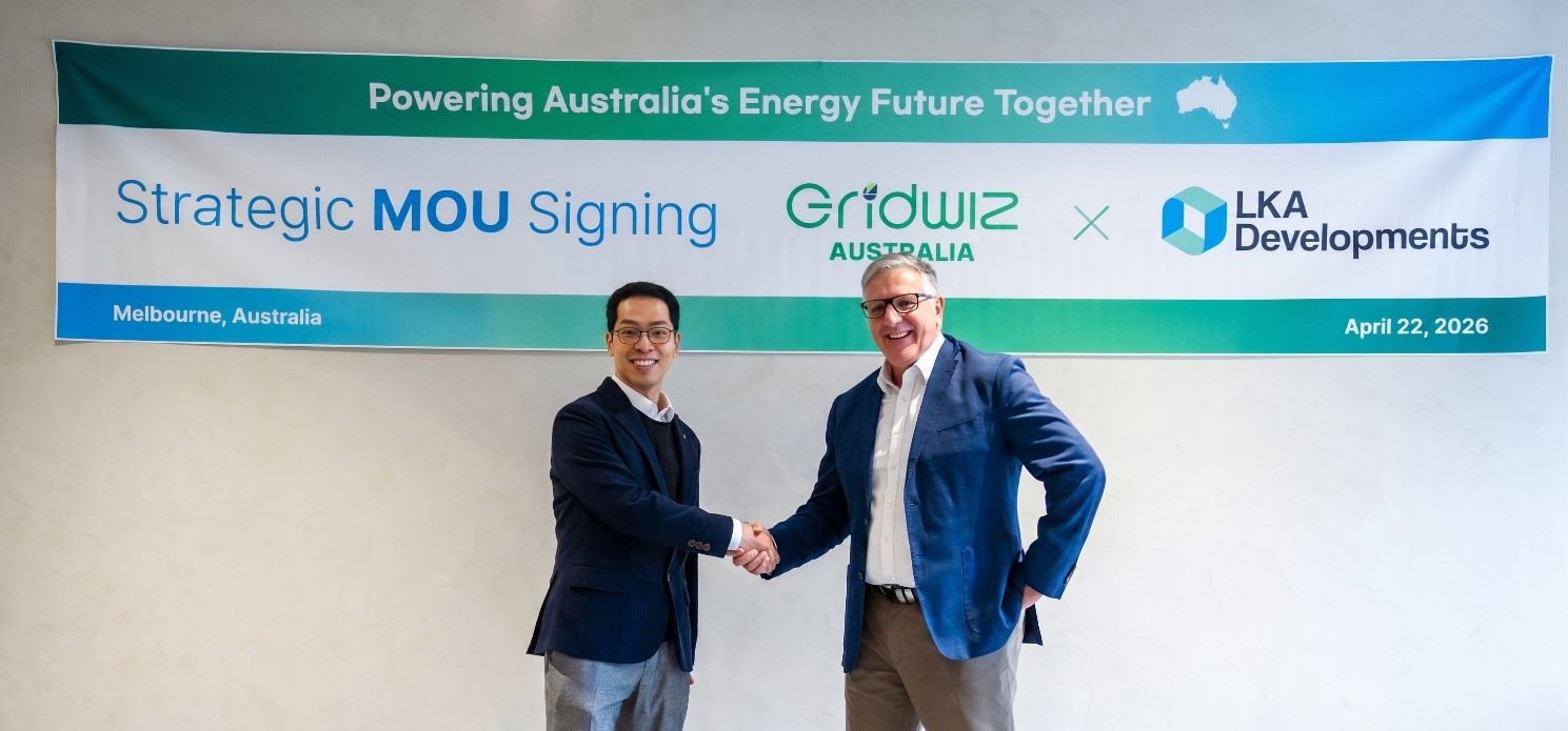 Gridwiz Australia Pty Ltd Signs MOU with LKAD for BESS Business Collaboration